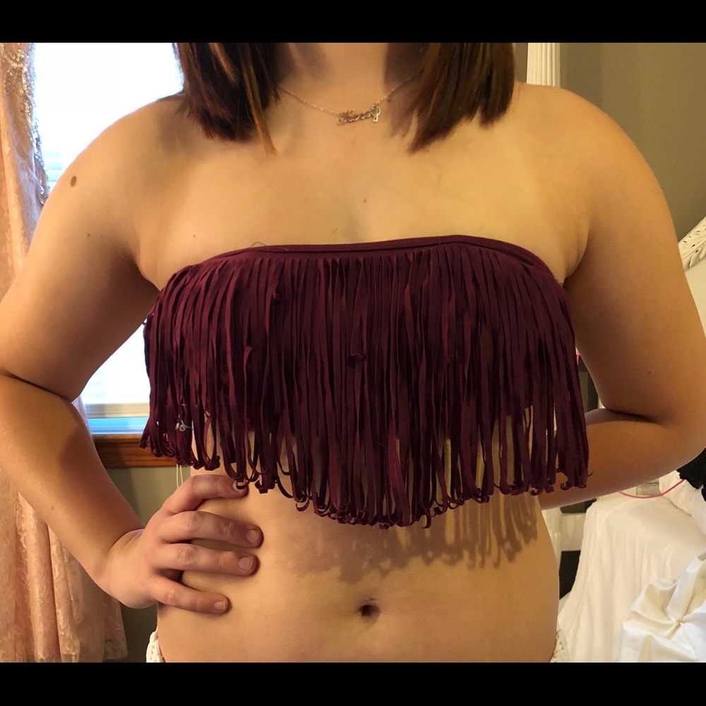 Fringe bikini top